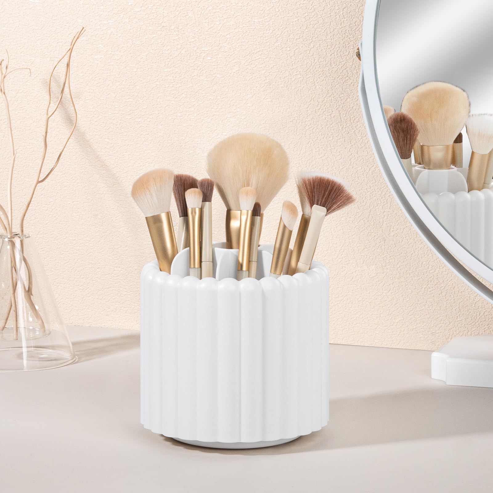Anyoifax classic white finish adds a clean, elegant vanity touch.