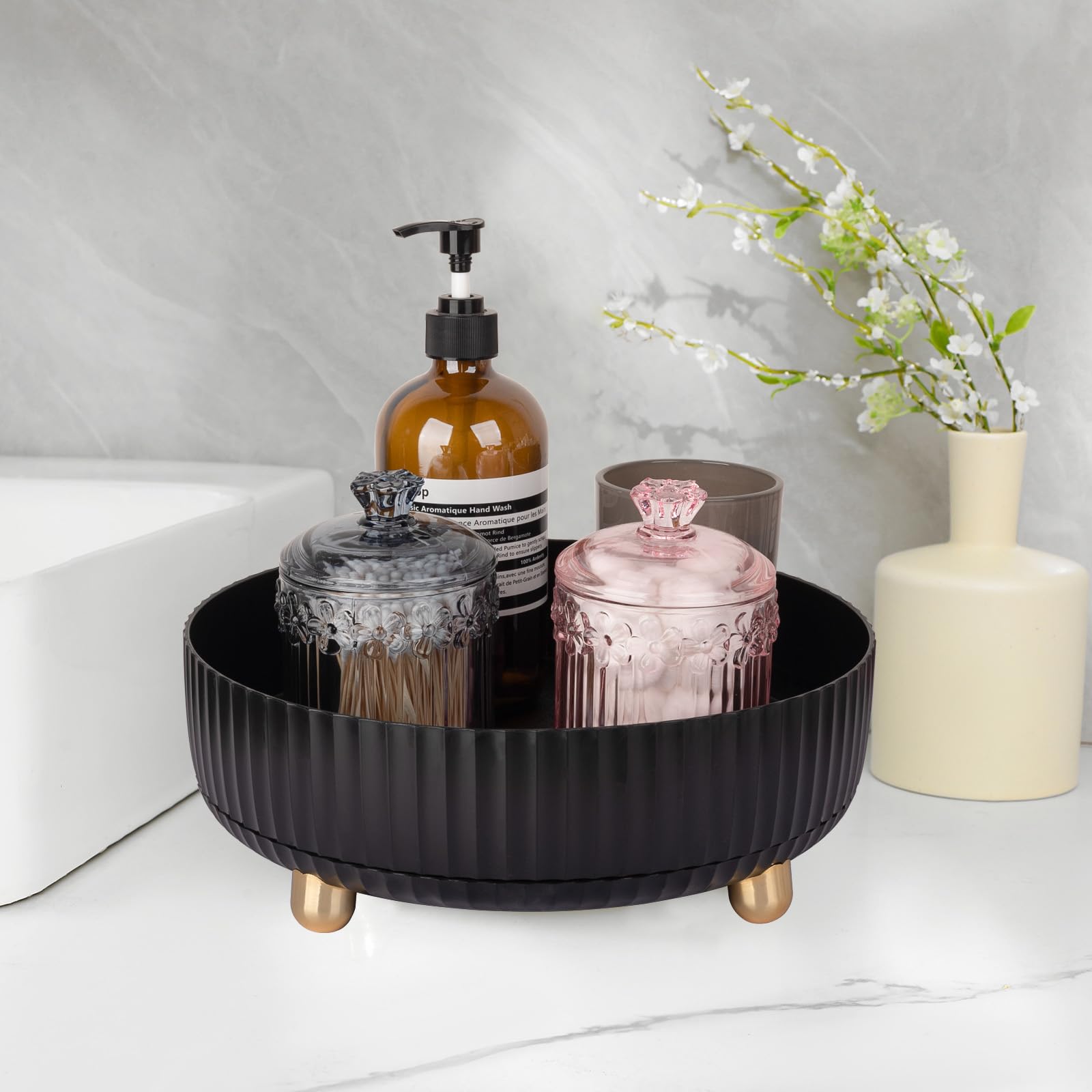 Anyoifax cosmetics storage stand with easy-access rotation keeps routines efficient.