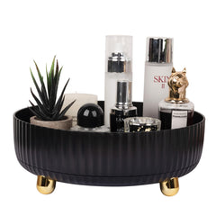 Anyoifax makeup perfume organizer 360-degree rotating lazy susan for easy, visible access to cosmetics.