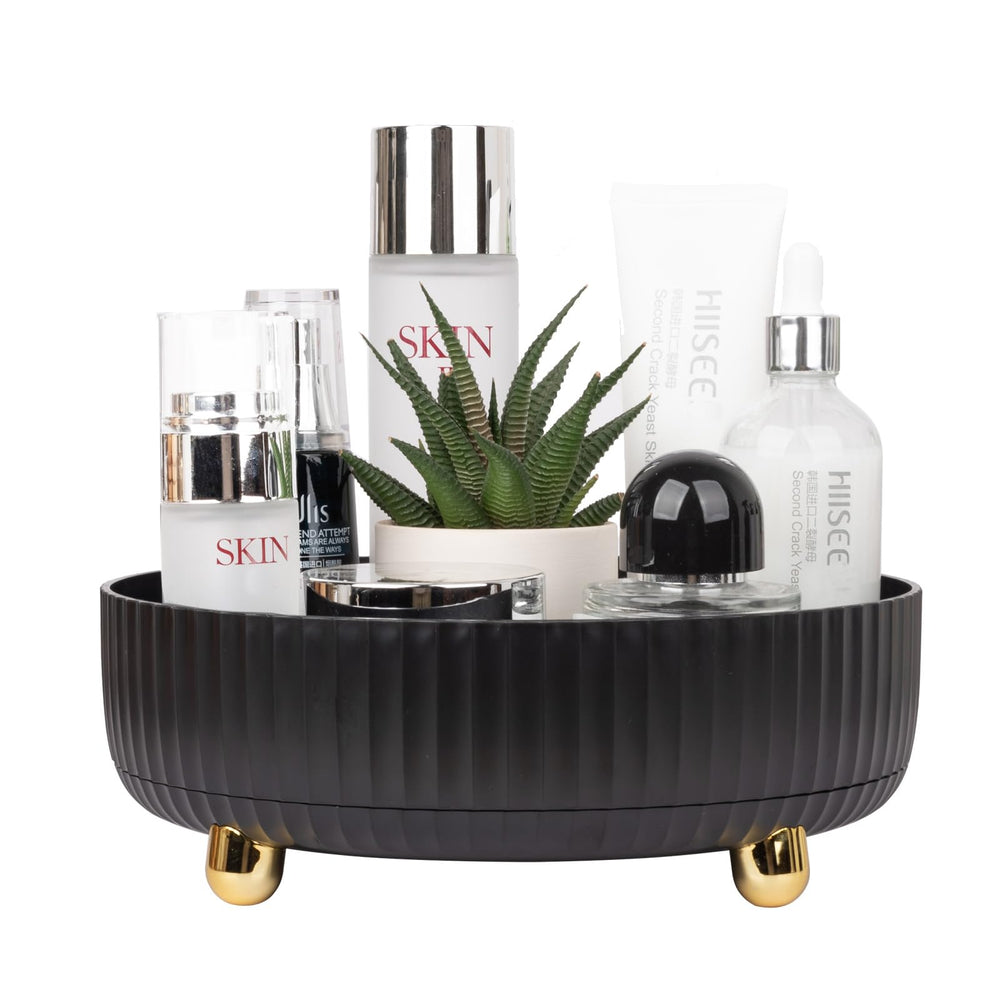 Anyoifax makeup organizer with 360-degree rotation for easy access to cosmetics.