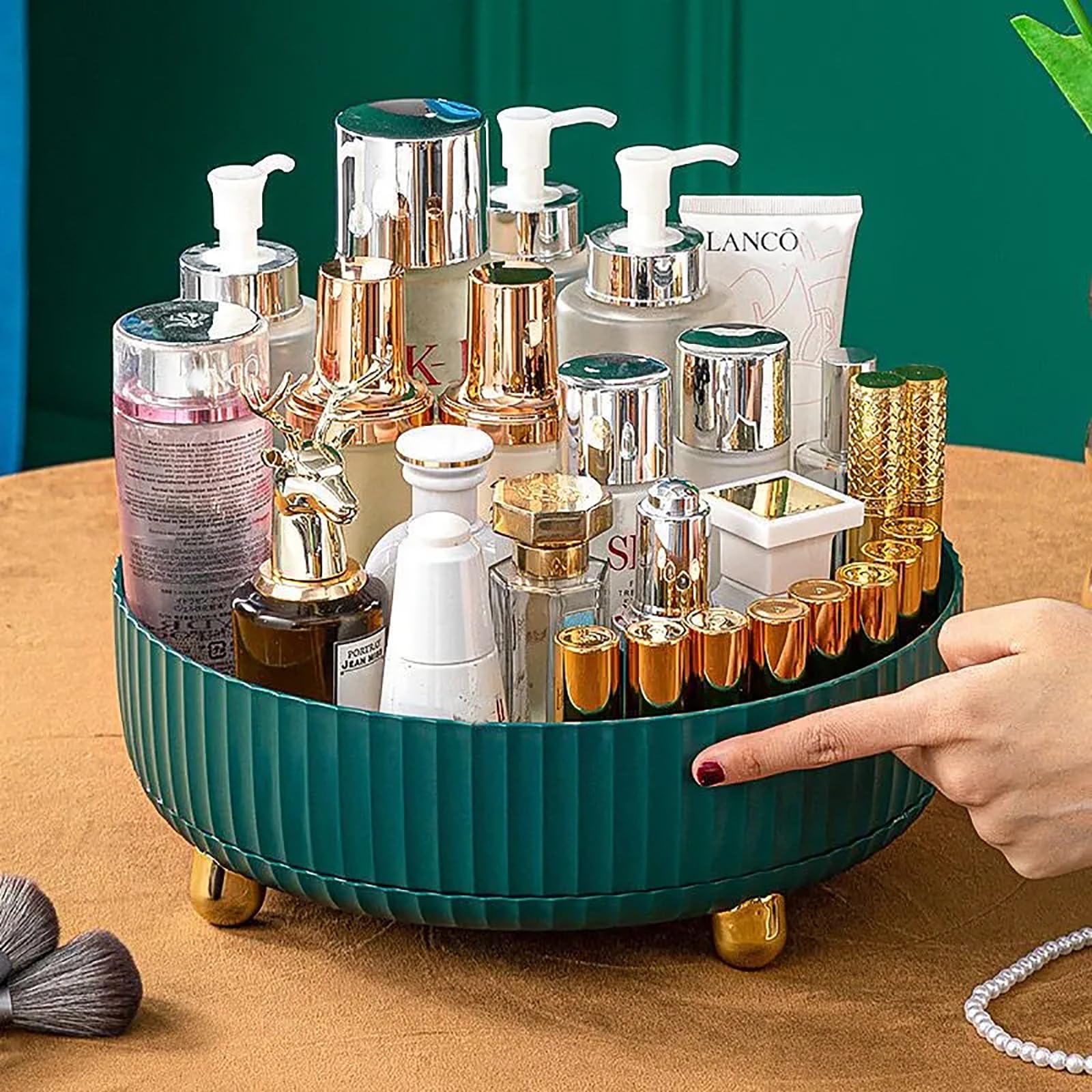 Anyoifax vanity stand shows lychee-texture base blending with decor.