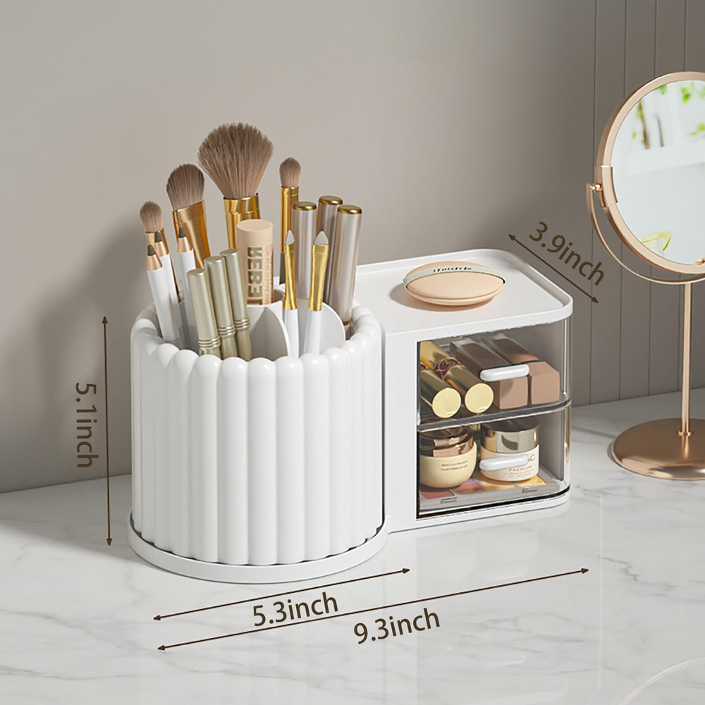 Anyoifax white vanity organizer fits bathroom, dresser, and desk storage.