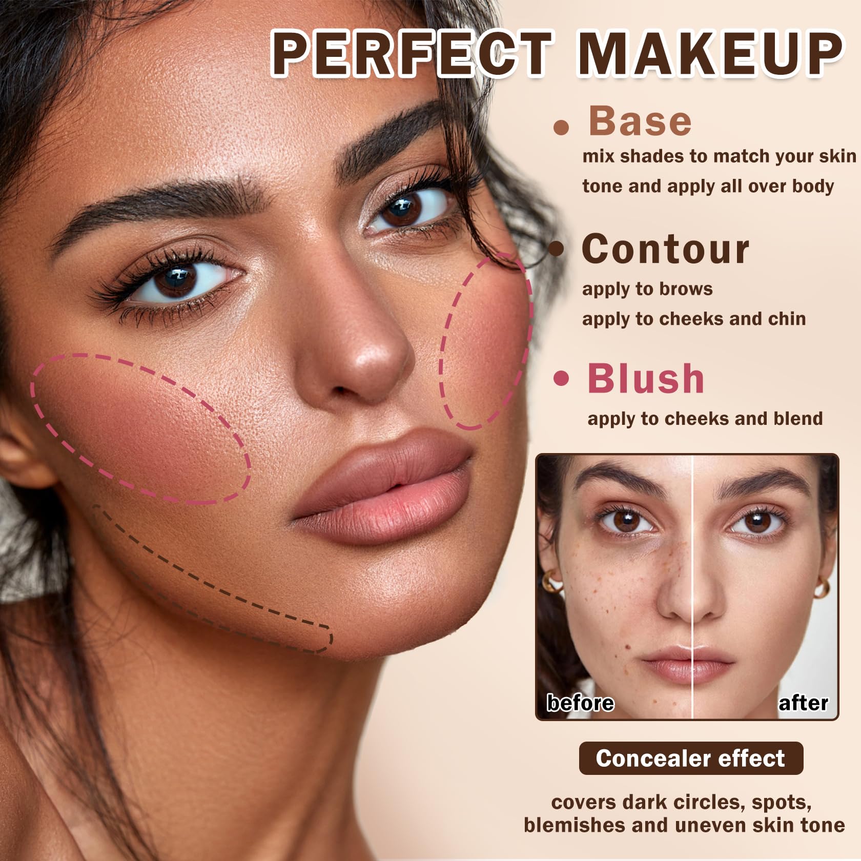 AOAZXBB Easy activation and application with finger or brush for dimensional looks