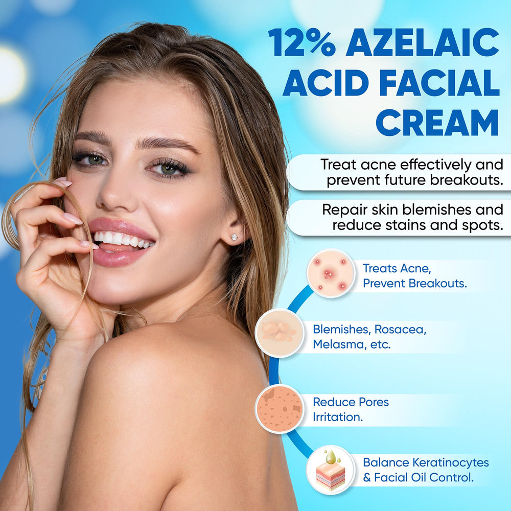 AOBBIY Azelaic Acid Cream texture swatch showing light, fast-absorbing finish.