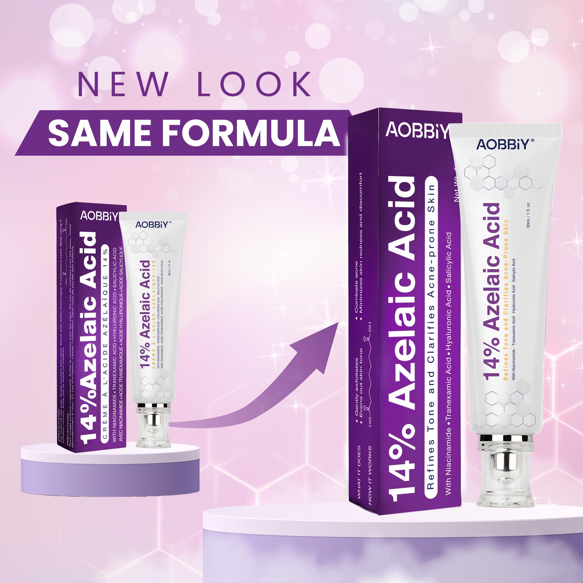 AOBBIY Azelaic Cream being applied during morning skincare routine