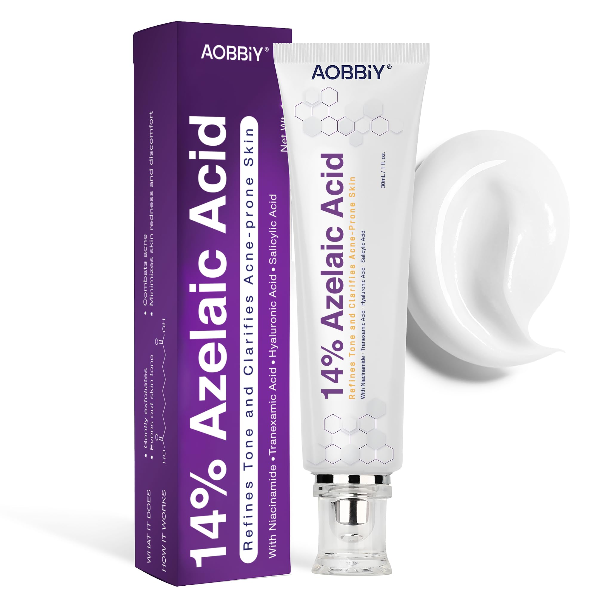AOBBIY Azelaic Cream bottle for compact daily use and redness relief