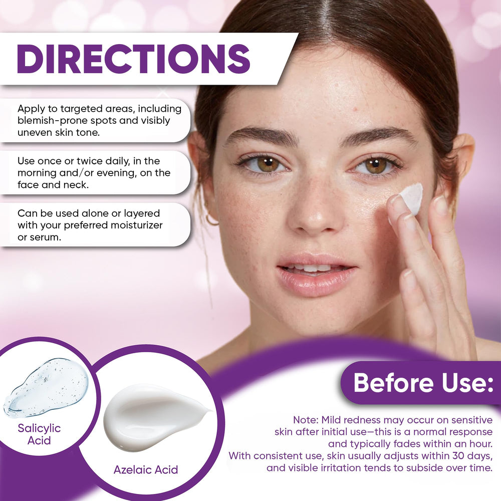 AOBBIY Azelaic Cream swirl communicates gentle exfoliation and pore care