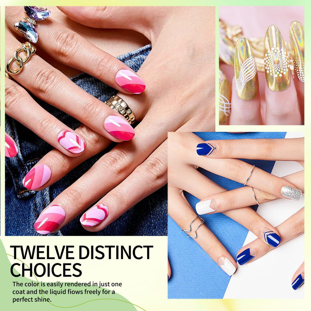 AOBOO glitter close-up shows vibrant nail accents and shine.