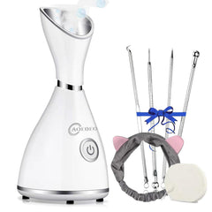 AOEDEO Nano Ionic Face Steamer front view for an at-home facial spa routine.