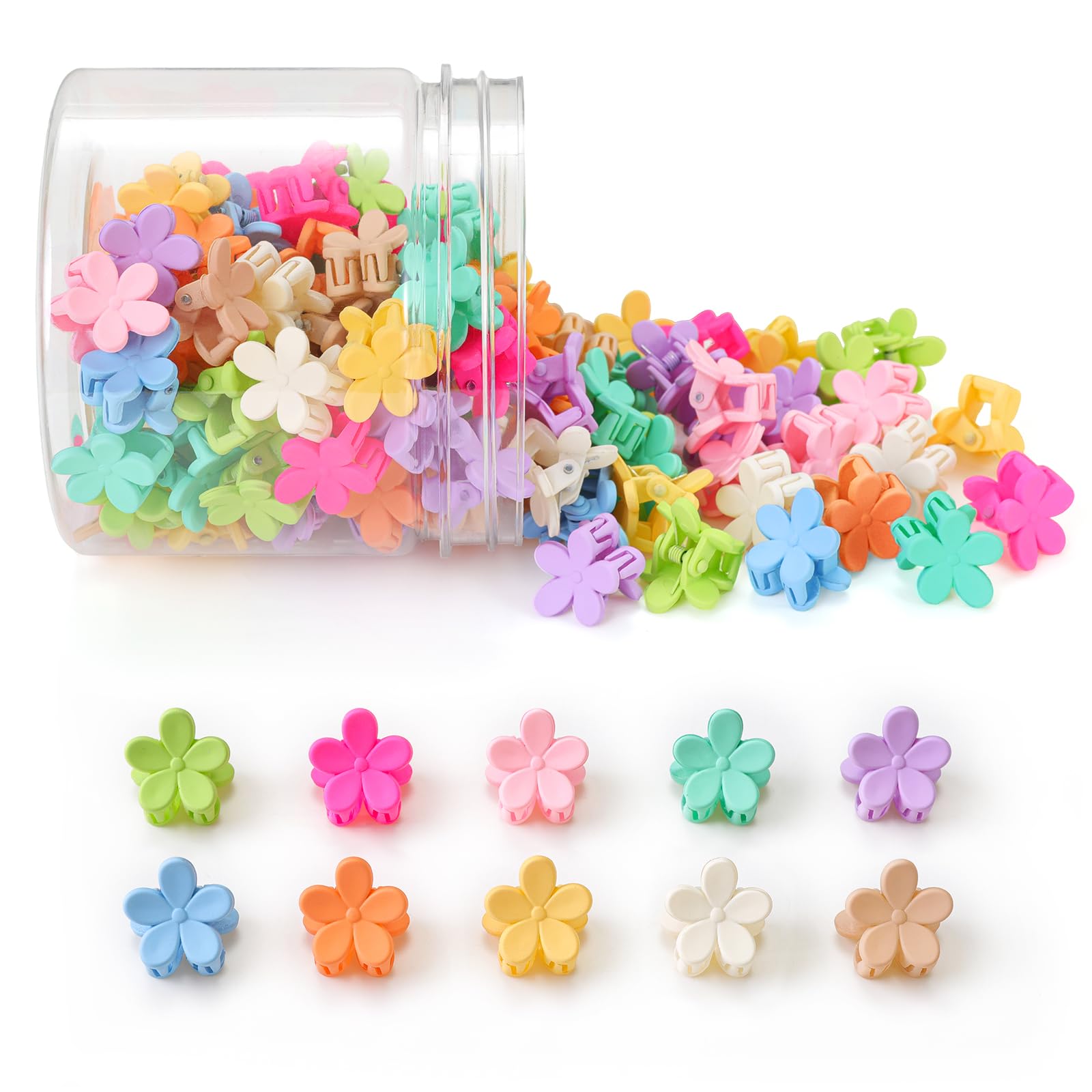 AOENJIE Mini Flower Clip close-up in pastel colors for everyday styling.