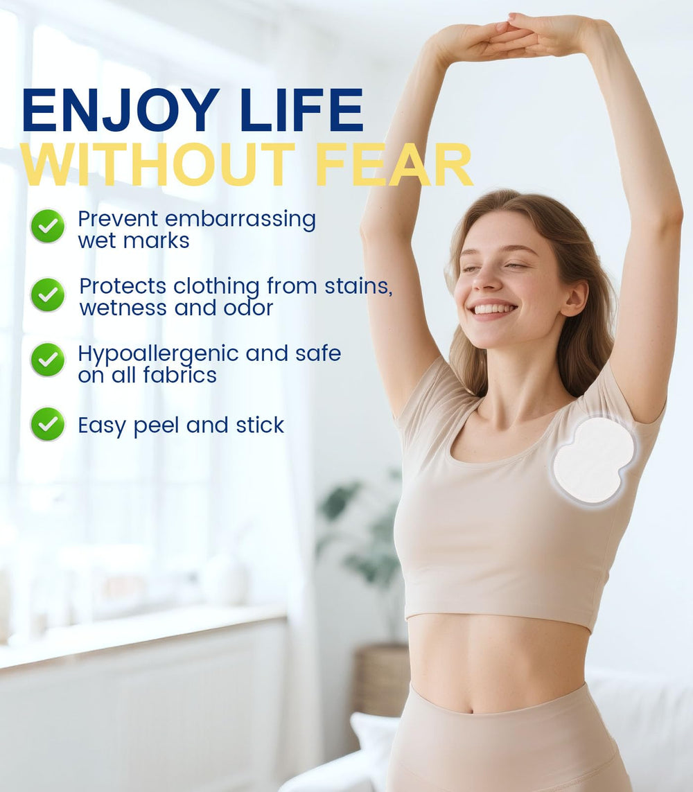 Aoeoun underarm pads adhere securely, yet peel off cleanly without residue.