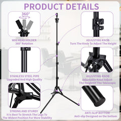 Aofadaning metal tripod base provides stable support during styling
