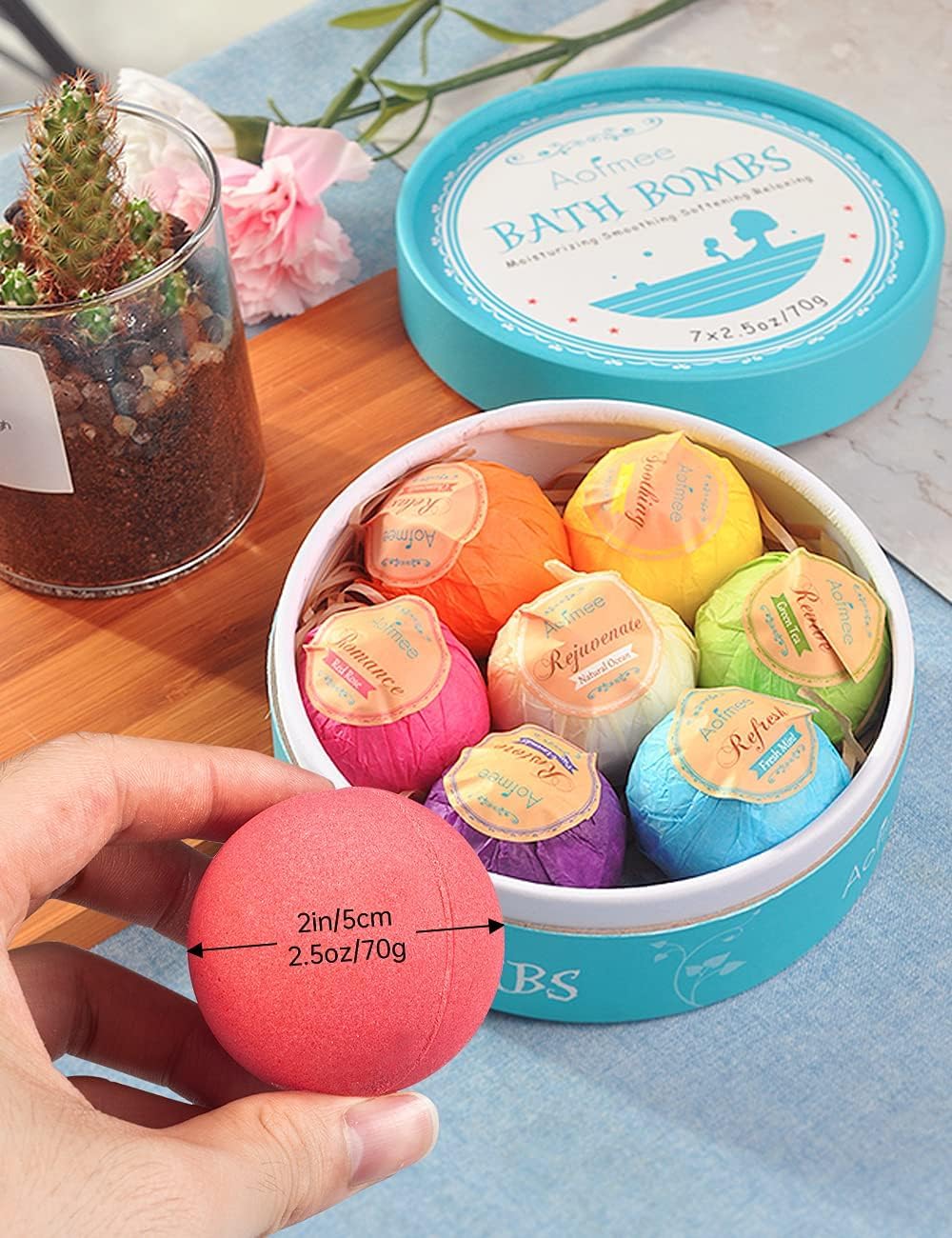 Aofmee bath bombs with responsive customer support