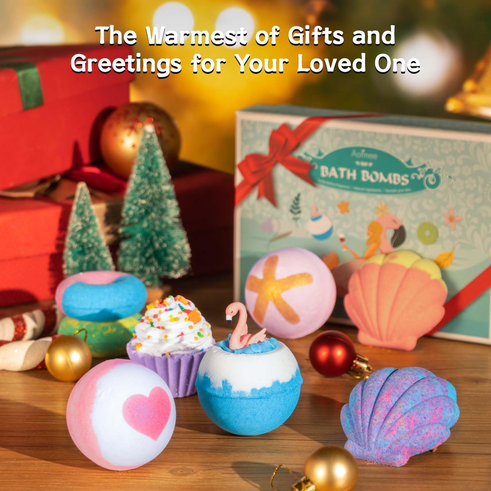 Aofmee bath bombs eucalyptus-menthol fragrance offers a cool, invigorating soak