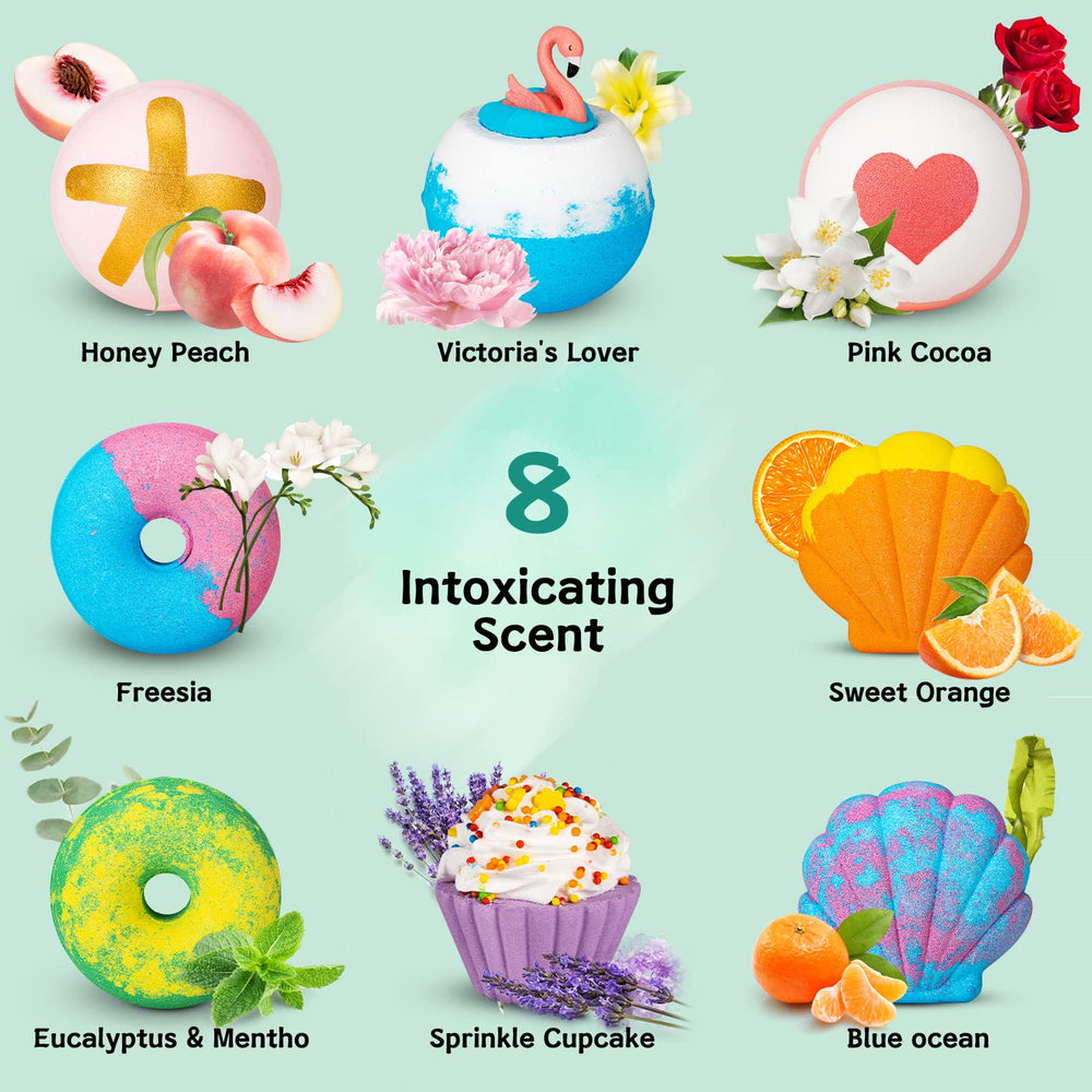 Aofmee bath bombs honey-peach fragrance enhances a relaxing fragrant soak