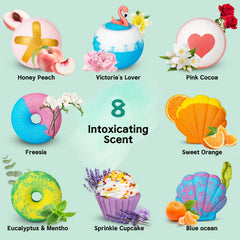 Aofmee bath bombs honey-peach fragrance enhances a relaxing fragrant soak