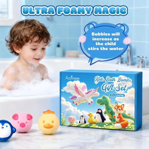 Aofmee bath bombs with peach aroma offer fruity scent and gentle cleansing.