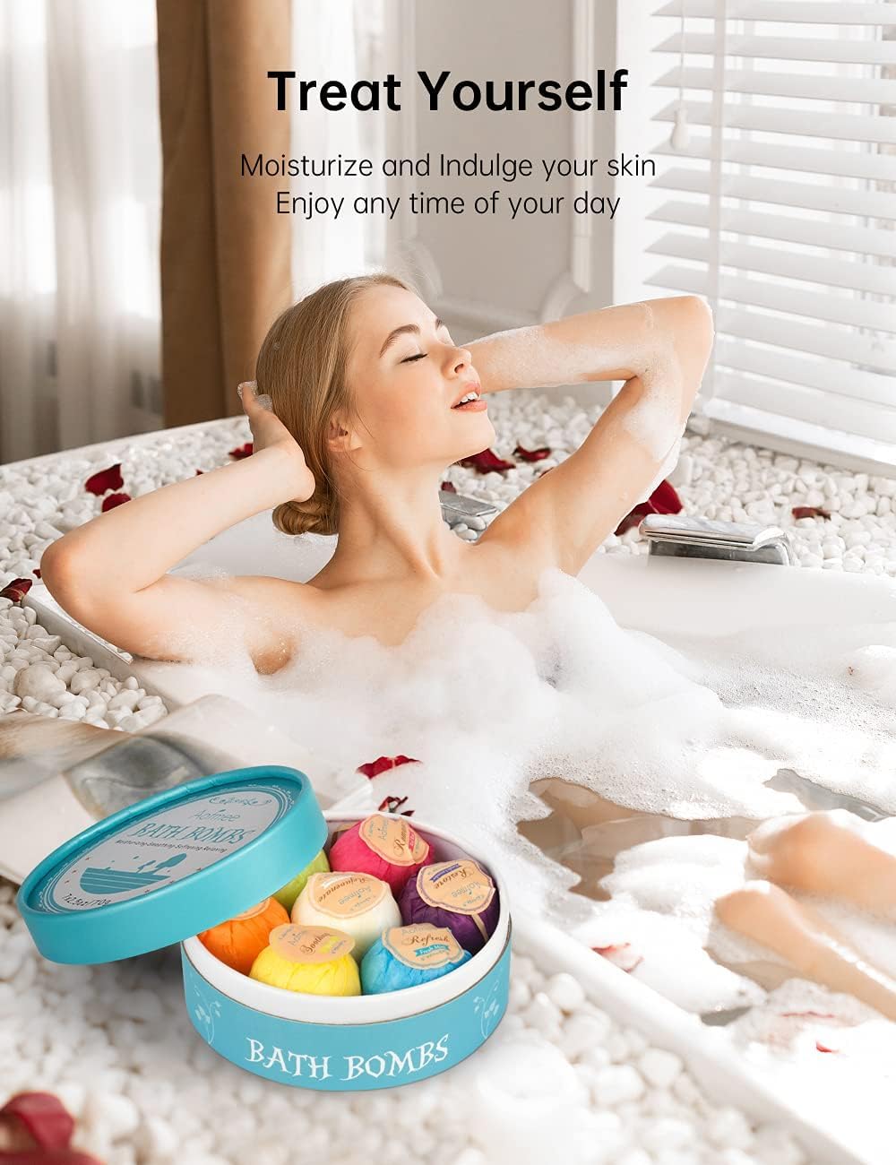 Aofmee bath bombs color fades without staining tubs