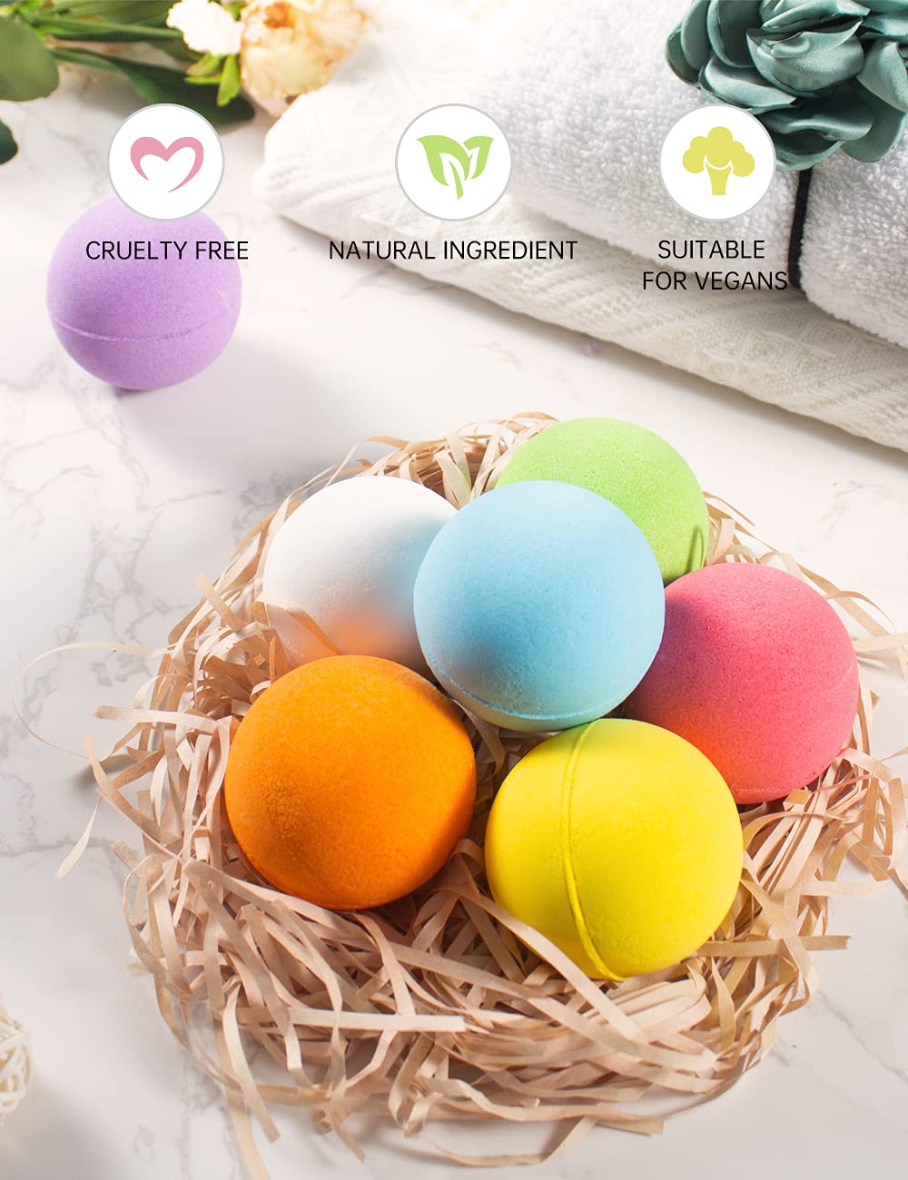 Aofmee bath bombs wrapped gift set emphasizes ready-to-gift packaging