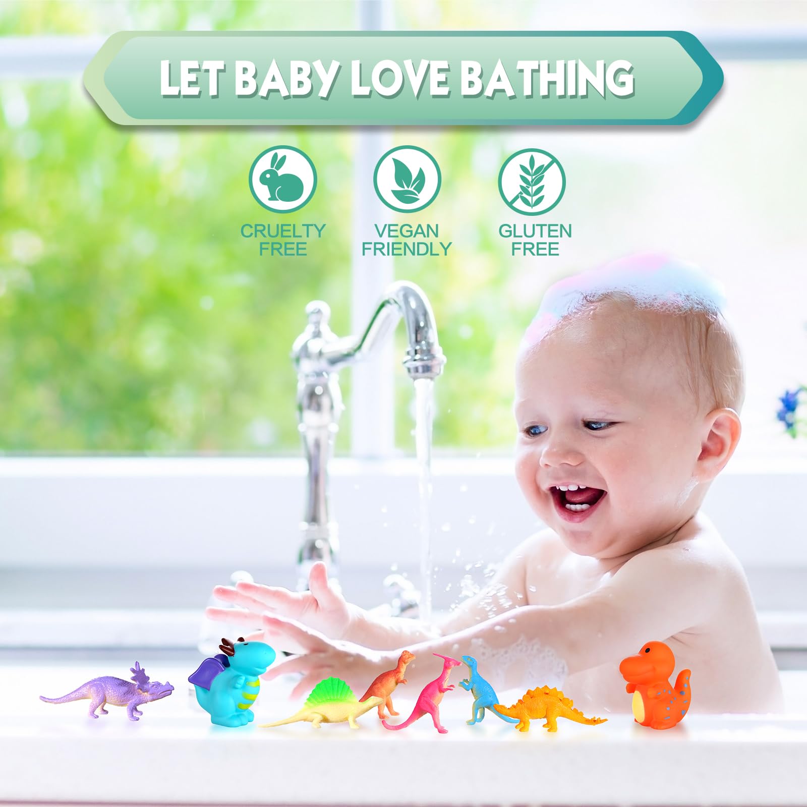Aofmee collection of dinosaurs enhances bath-time adventure