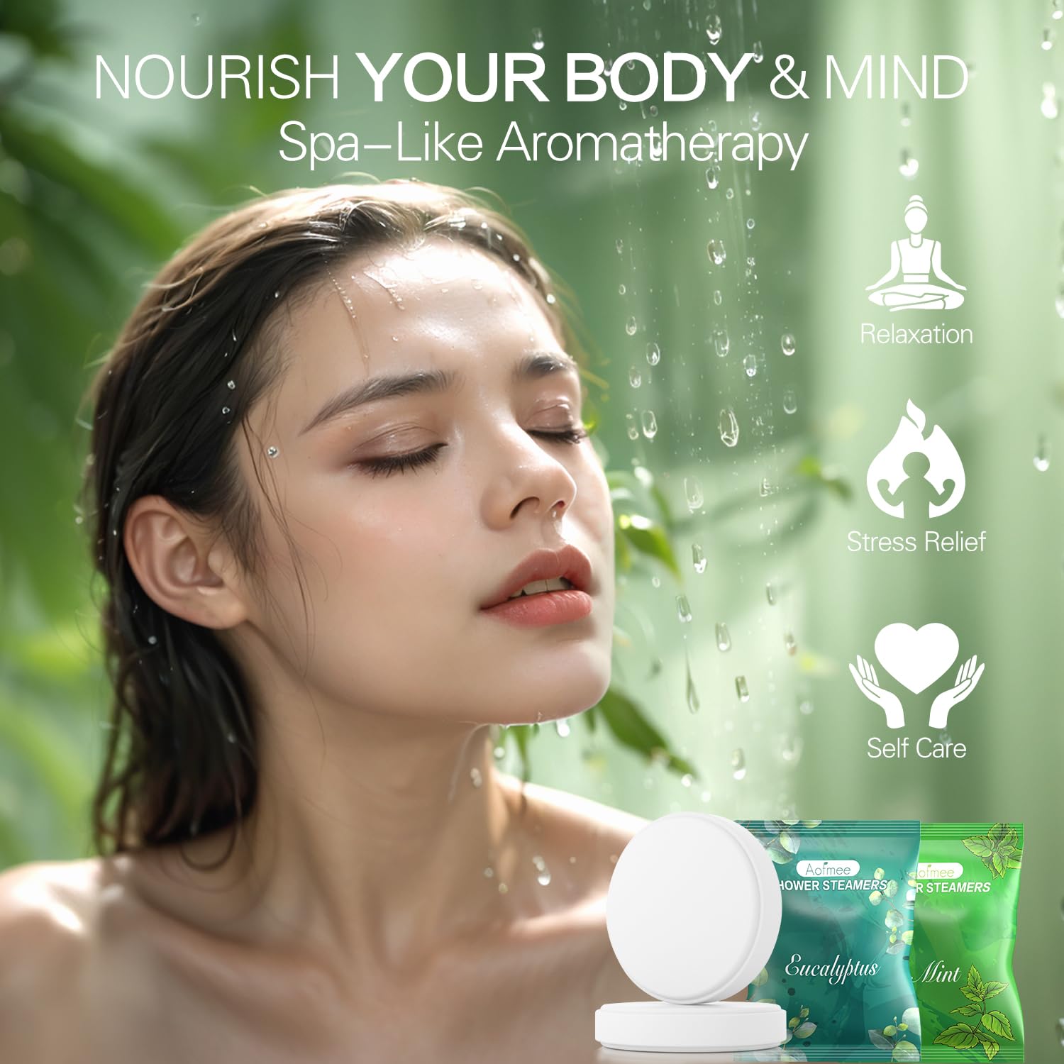 Aofmee eucalyptus shower steamer ideal for a fresh morning routine.