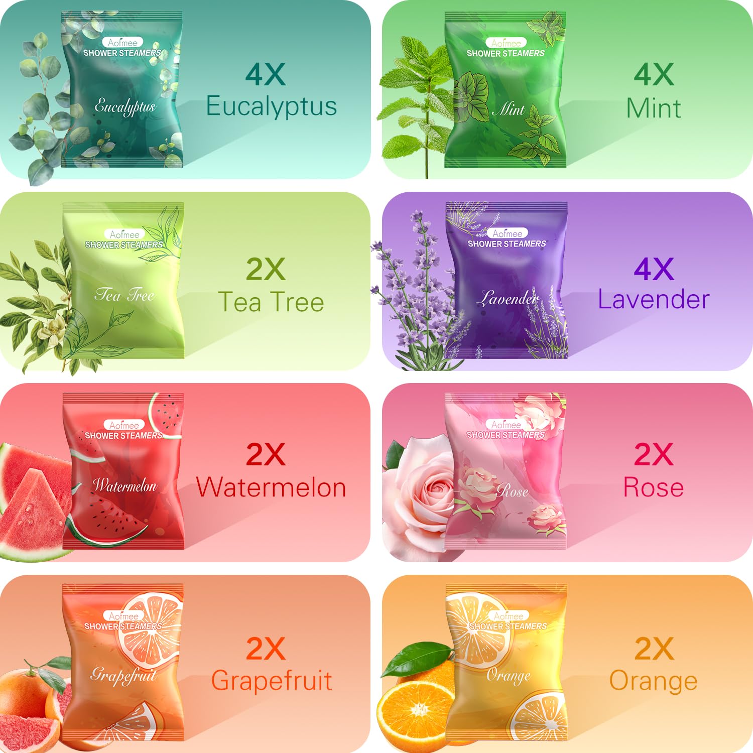 Aofmee lavender shower steamer releasing calming aroma for spa-like shower.