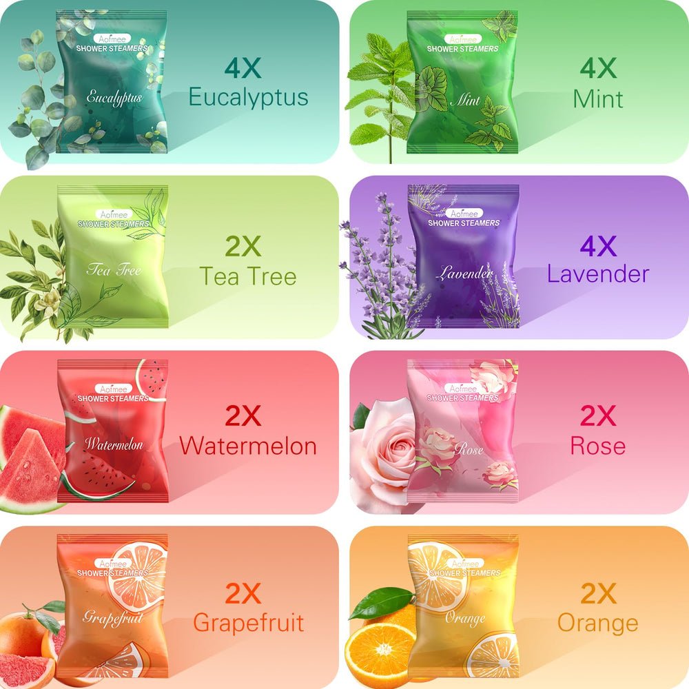 Aofmee lavender shower steamer releasing calming aroma for spa-like shower.