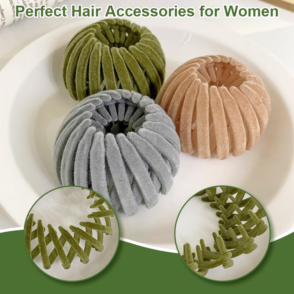 Aokid bird nest hair clip in use for secure bun and day to night wear