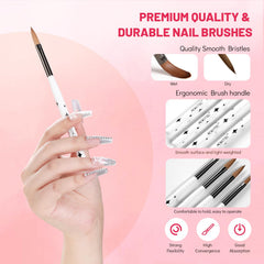 Aokitec brush set includes sizes 8, 10, 12, 14 for carving and extension.
