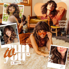 Aokiya Bob Wavy Wig color blend with highlights enhances natural look.