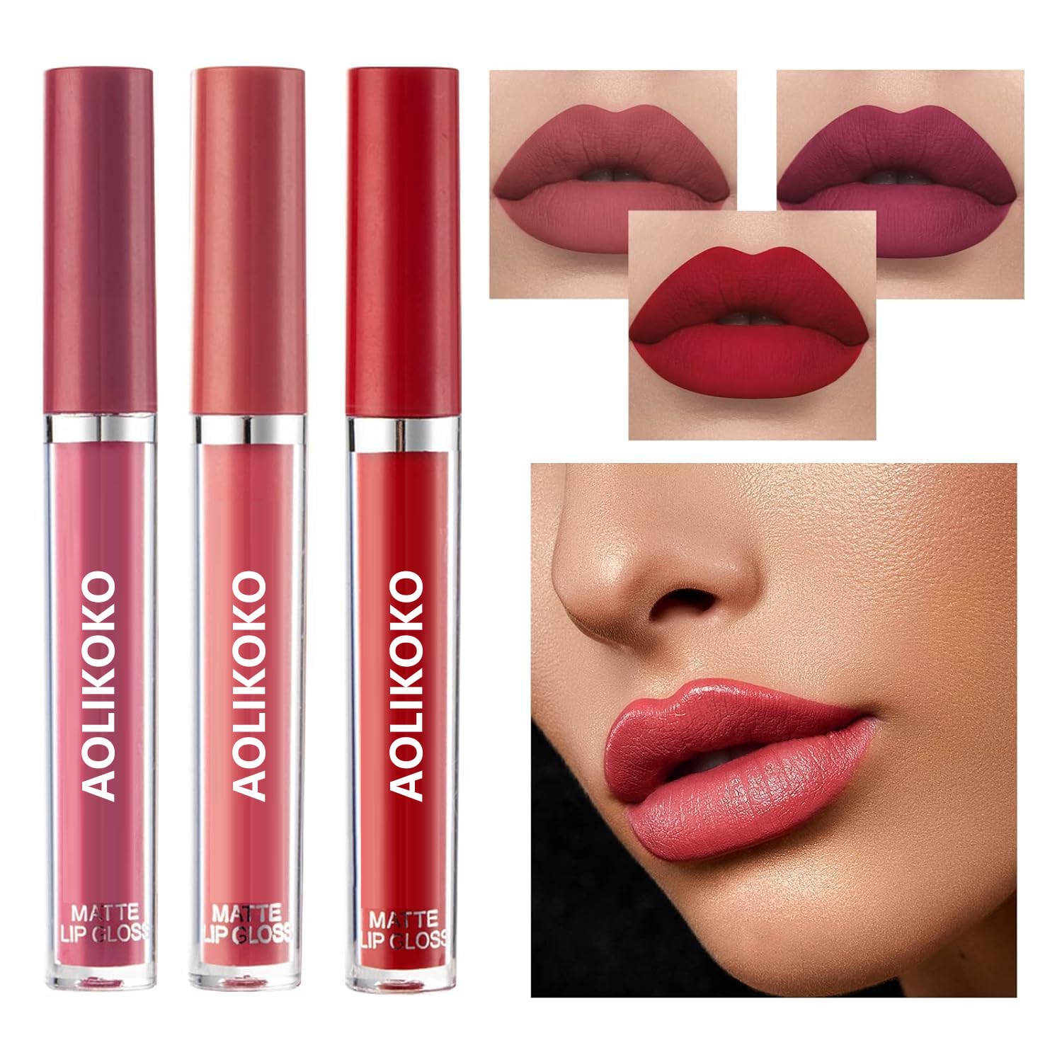 AOLIKOKO 12-Color Pro Makeup Kit blush adds natural radiance to cheeks.