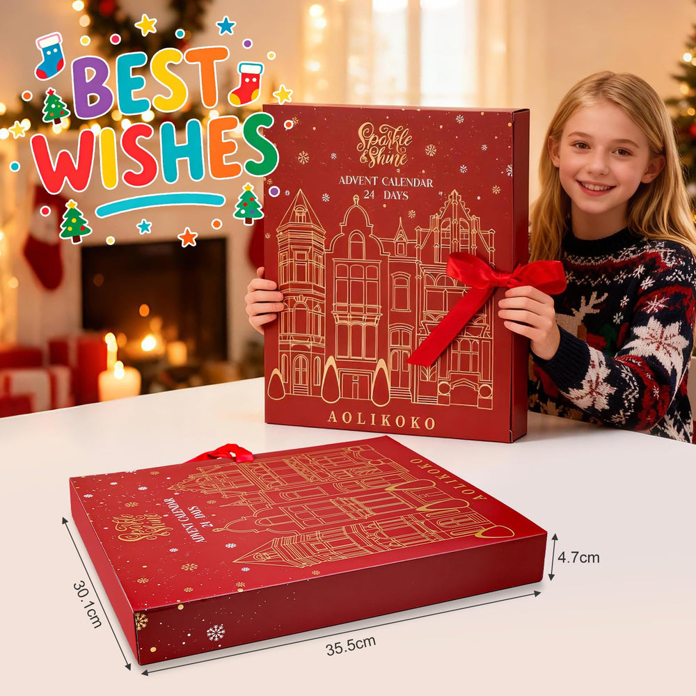 AOLIKOKO advent gift box showcases Christmas packaging and a thoughtful gift for beauty lovers.