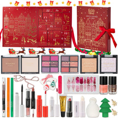 AOLIKOKO makeup advent calendar 2025 cover with festive packaging and holiday countdown tease.