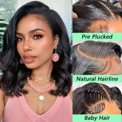 Aolisox 13x6 lace frontal wig with HD lace melts to skin for seamless parting.