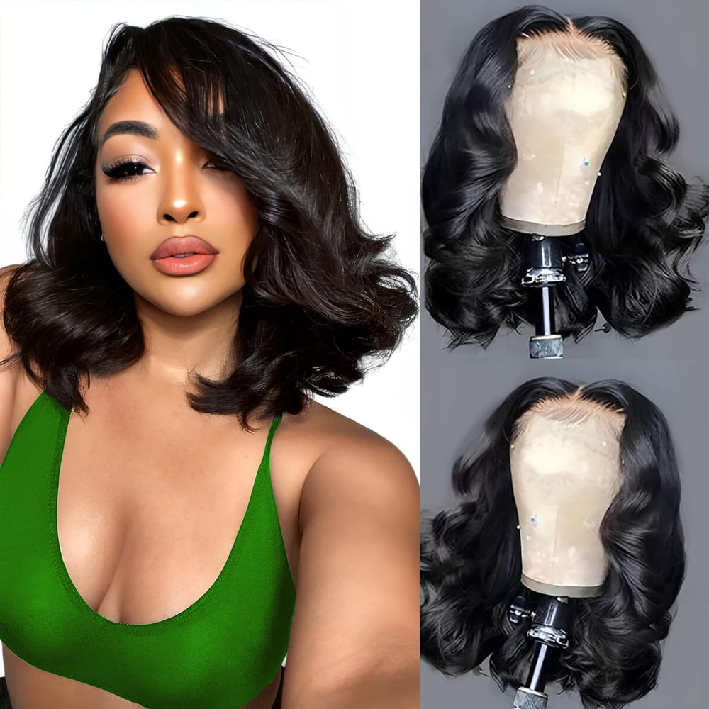 Aolisox 14-inch bob wig shows sleek length and easy daily styling.
