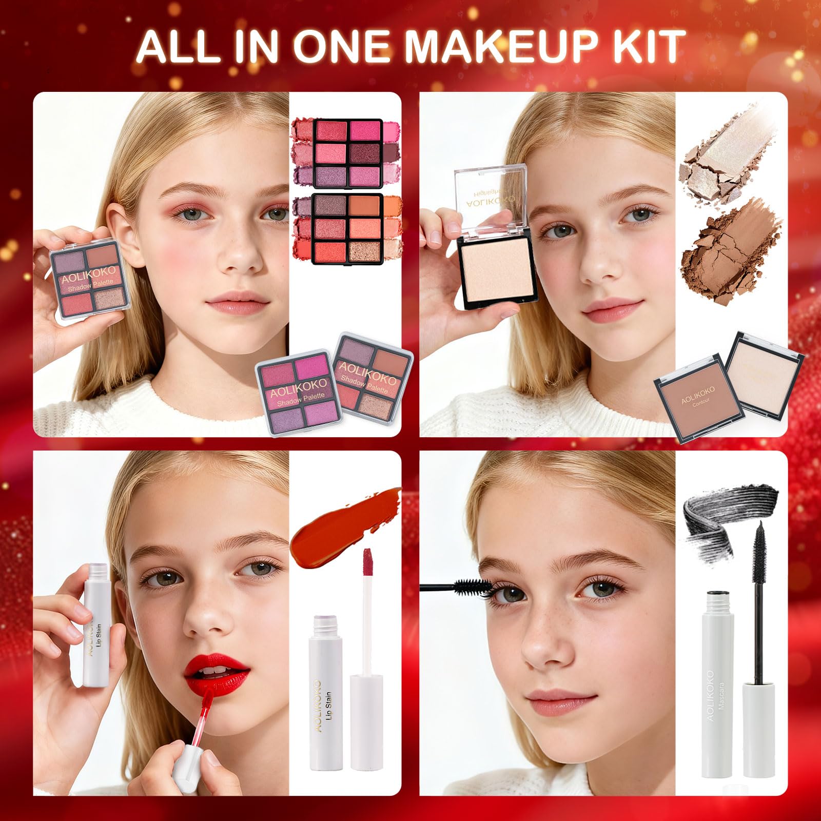 AOLIKOKO makeup advent calendar blush contour highlighter offers sculpted glow options