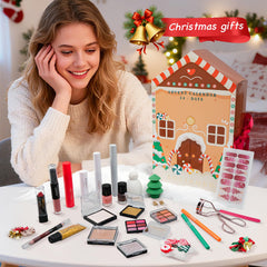 AOLIKOKO Advent Calendar 24 days inside palette display for creative holiday looks