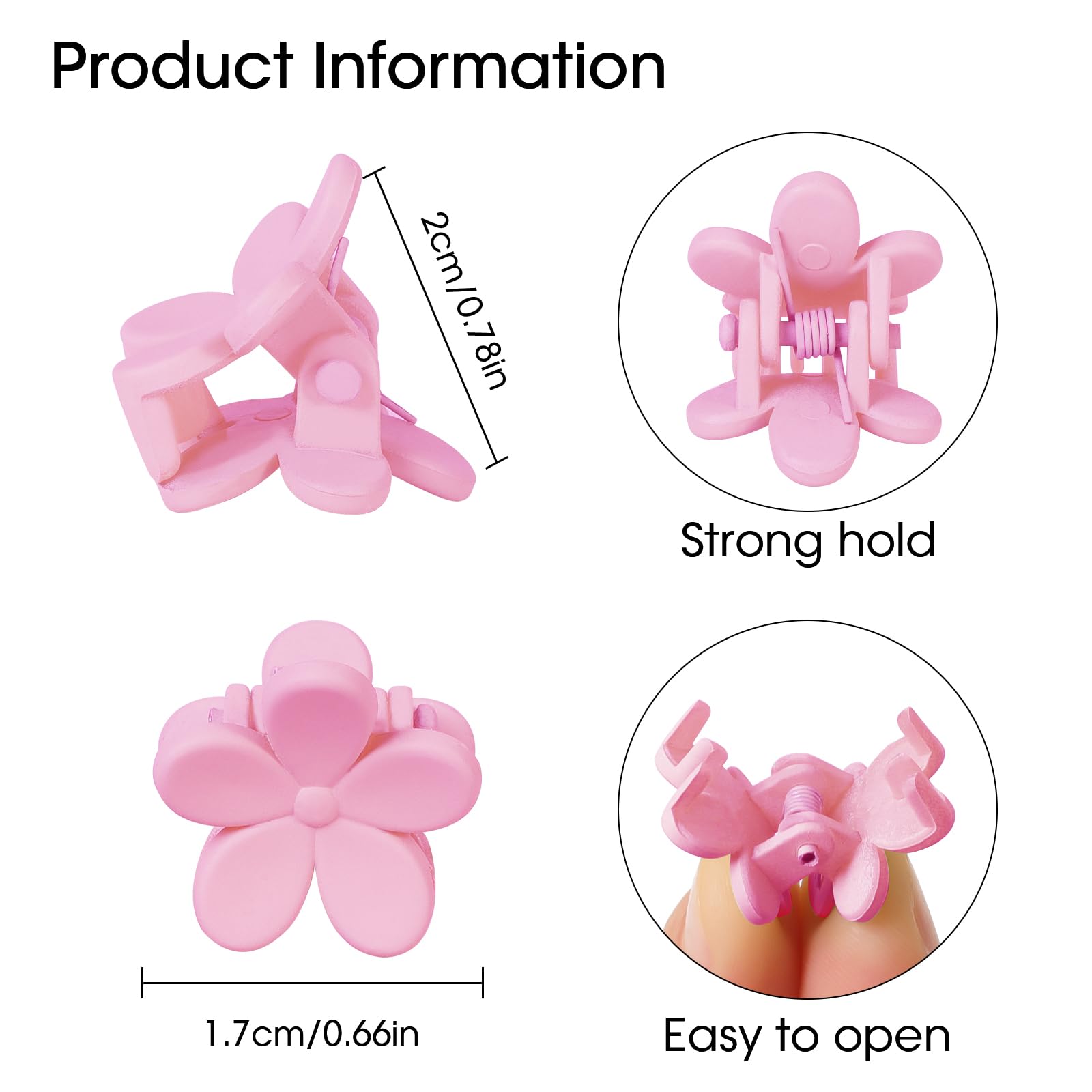 AOENJIE mini flower clip color assortment demonstrates versatile styling options