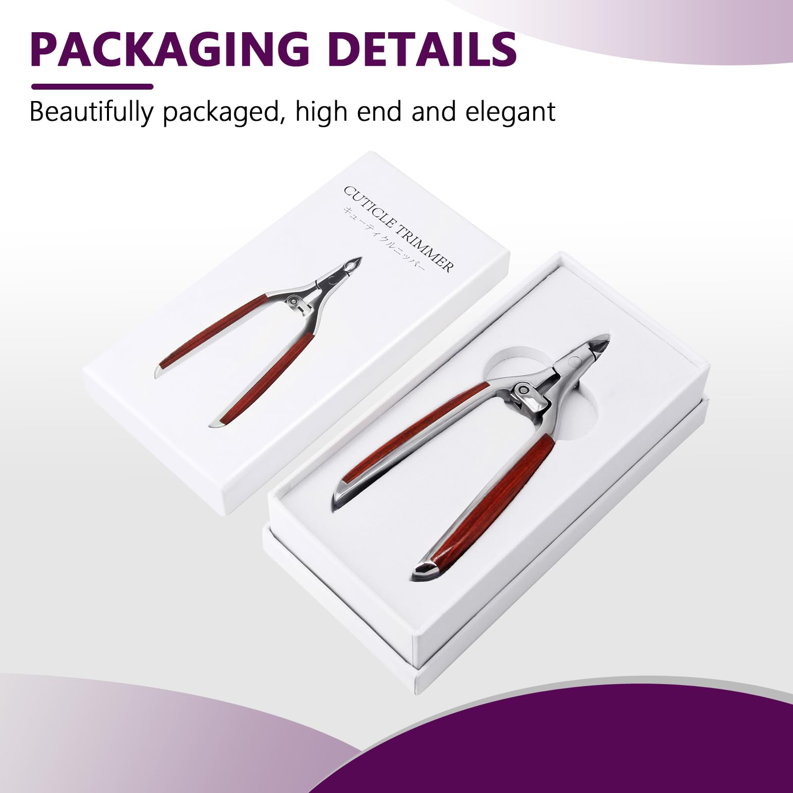 AONOLOVO cuticle nippers safety lock image demonstrates secure storage