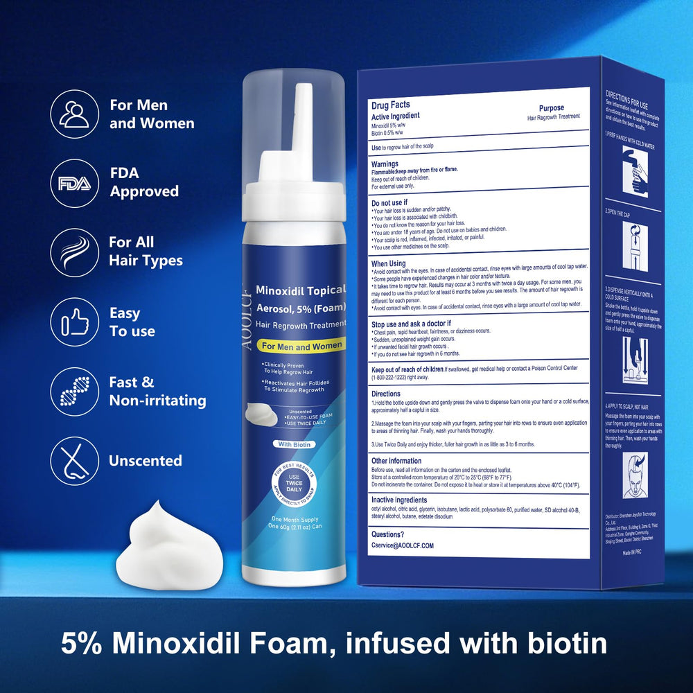 AOOLCF beard-eyebrow application demonstrates versatile hair growth support.