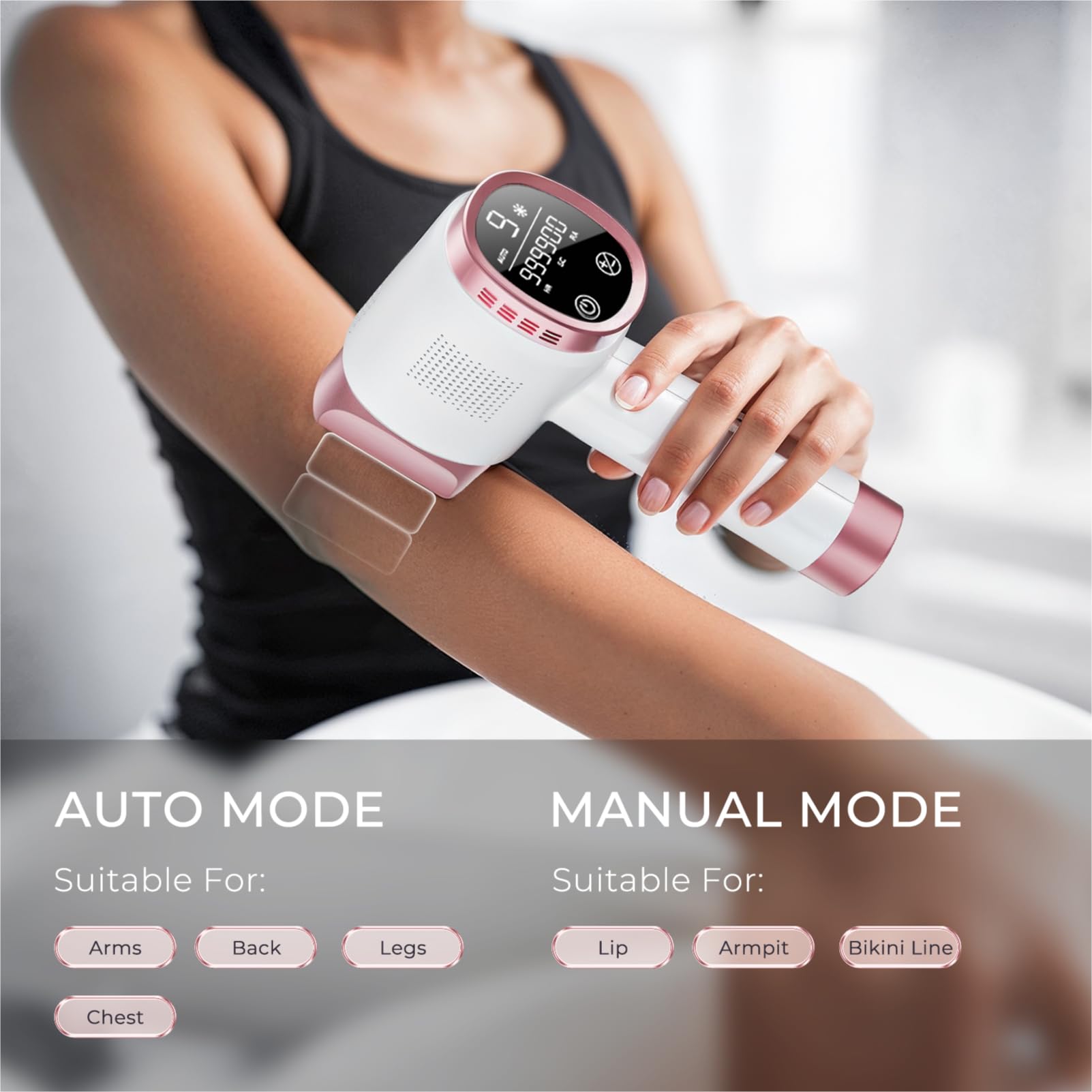 Aopvui laser hair removal package contents including shaver and goggles