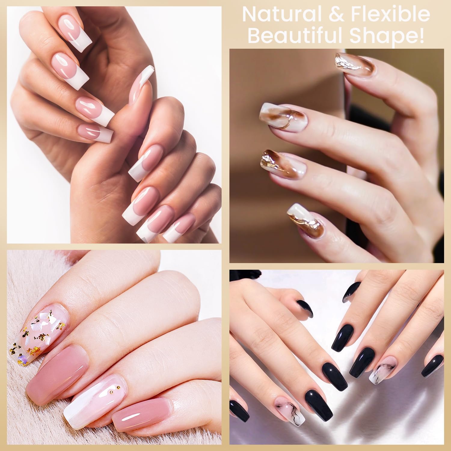 AORAEM color-ready tips ready for decorating and nail art ideas.