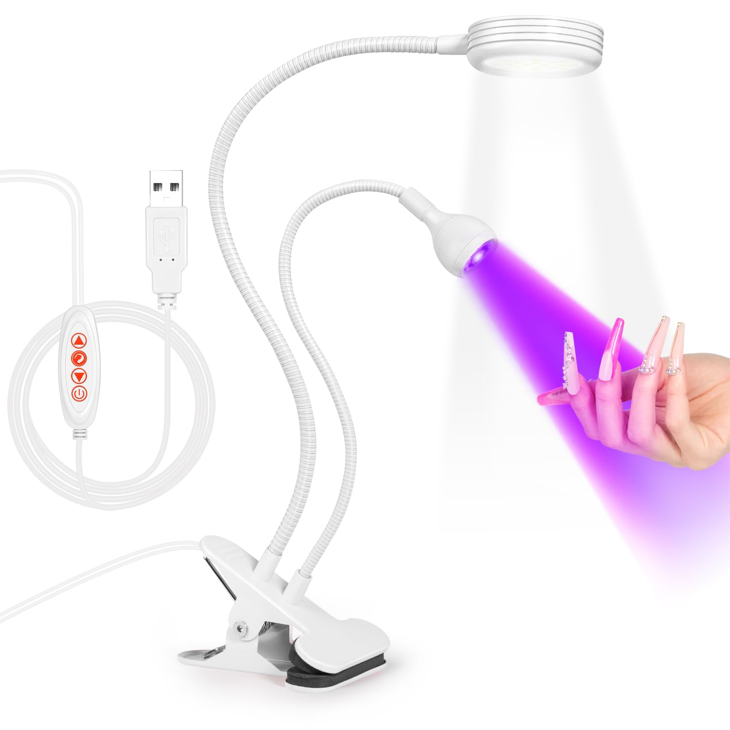 AORAEM dual-head design enables versatile gel curing for nails.