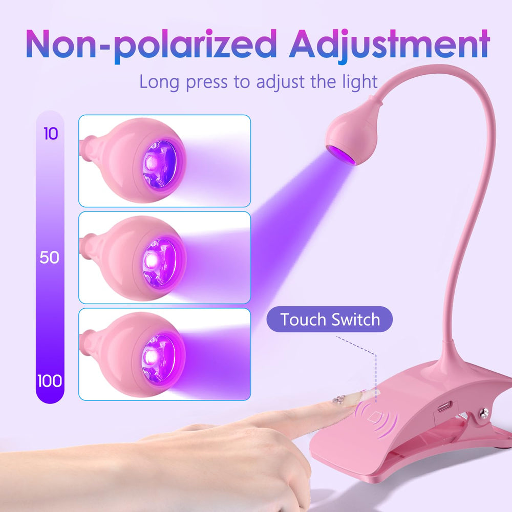 AORAEM gooseneck-angle adjustable lamp offers 360° flexibility for precise cures.