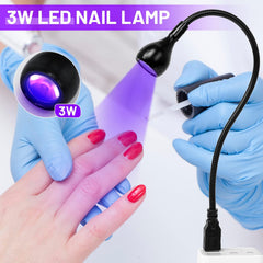 AORAEM LED nail lamp gooseneck adjusted for precise lighting during gel nails