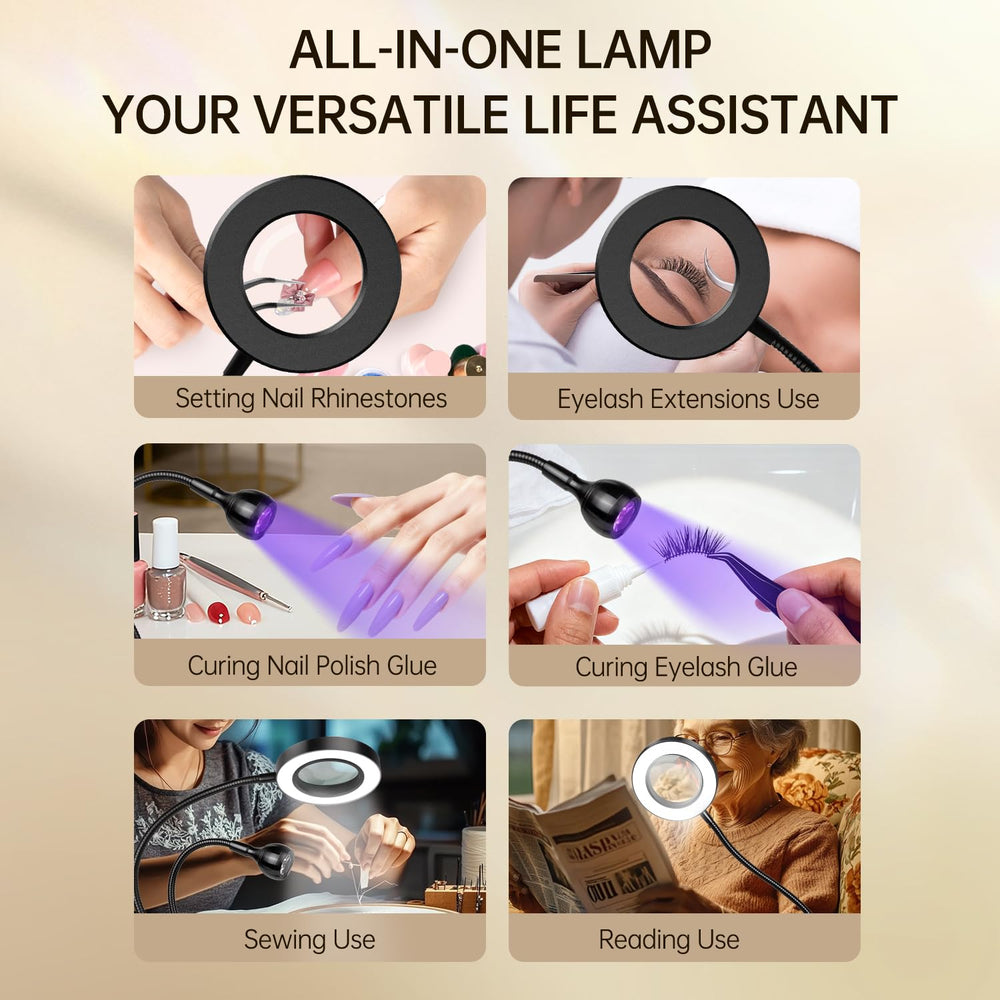 AORAEM lamp offers adjustable color and brightness for comfortable viewing.