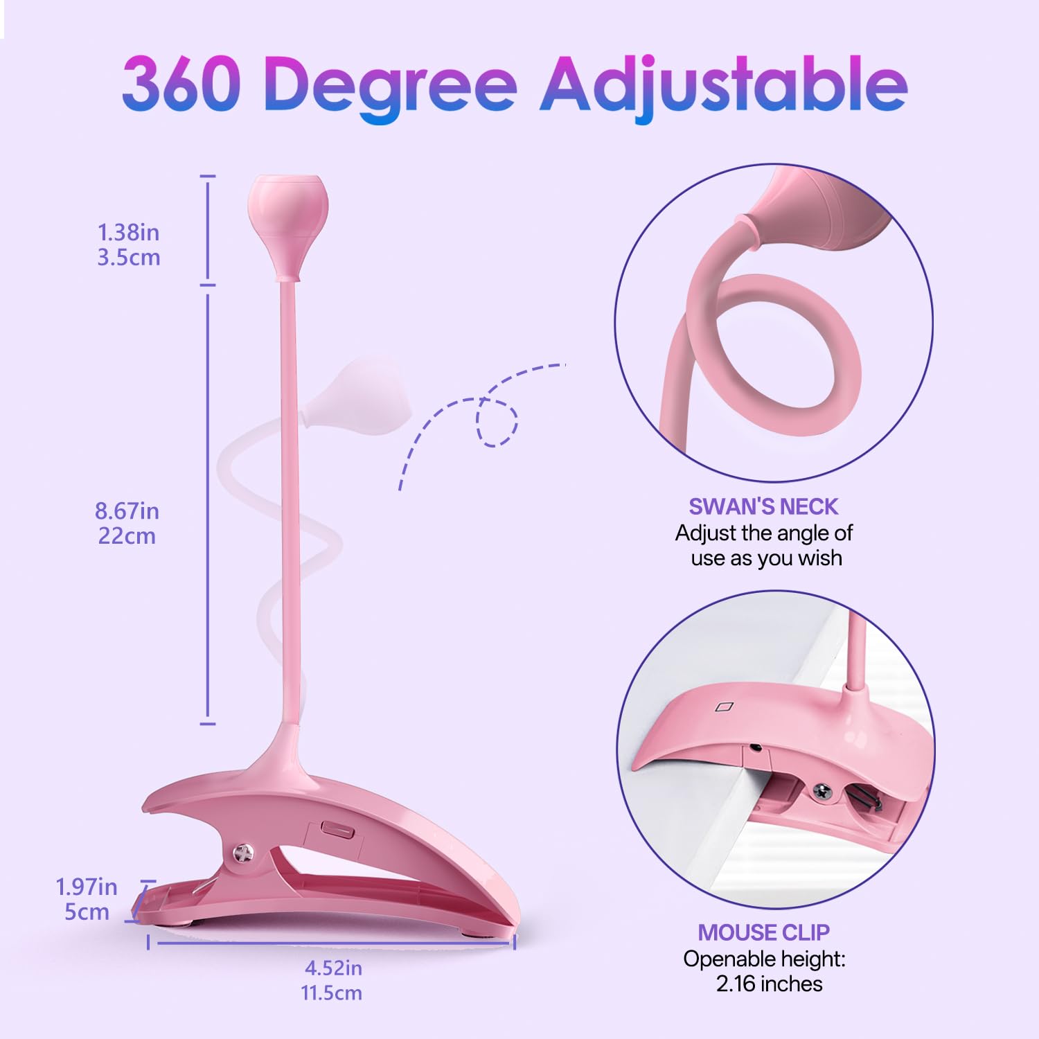 AORAEM pink nail lamp designed for compact home DIY manicures.