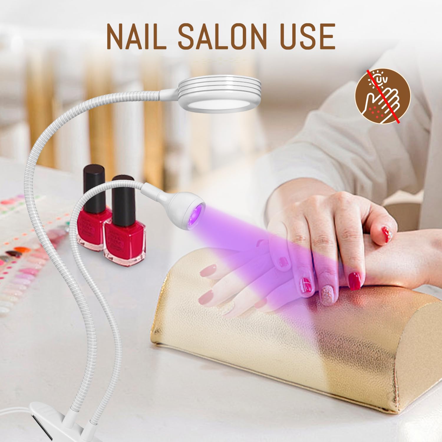 AORAEM portable DIY salon lamp enables quick gel polish at home.
