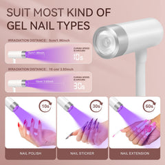 AORAEM UV LED Nail Lamp extended gooseneck aids convenient positioning during manicures