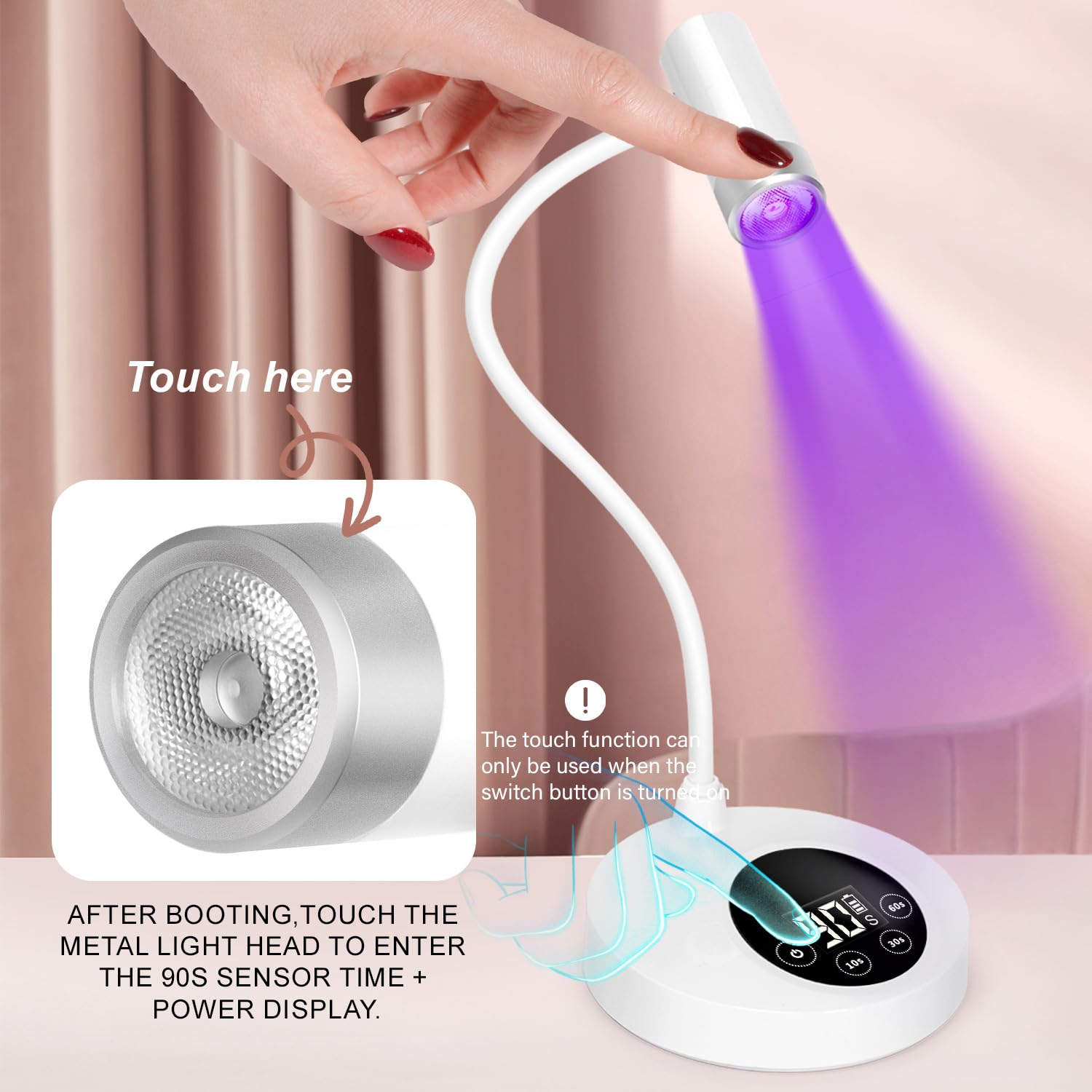 AORAEM UV LED Nail Lamp home and DIY use for convenient gel nails